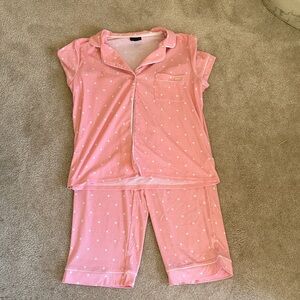 Tahari Pink Polka Dot Pajama Set